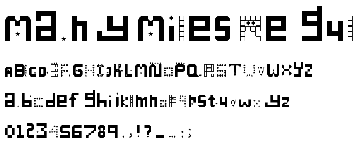 Many Miles Regular font